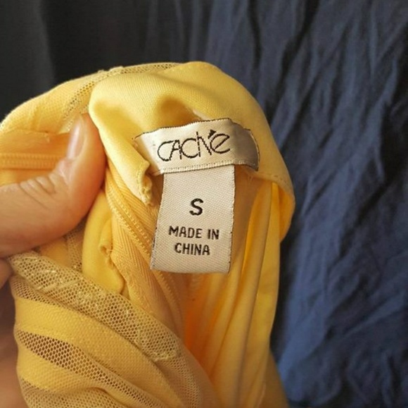 Halter prom dress-yellow (s) - Picture 3 of 5